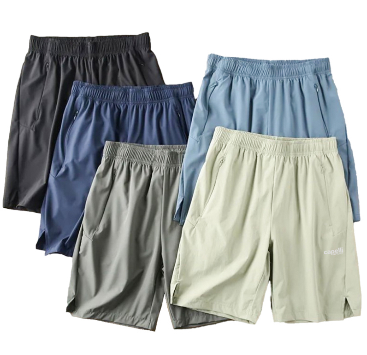 Capelli Sport休闲运动户外快干透气夏季男士轻薄丝滑拉链短裤
